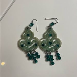 Tarina Tarantino- emerald green “palace” earrings